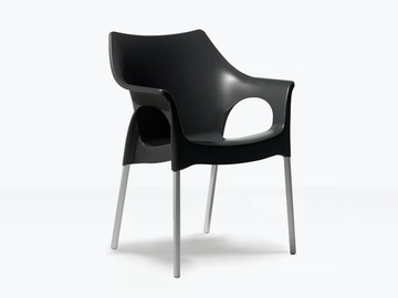 OLA - Stackable ergonomic technopolymer chair with armrests by SCAB DESIGN - view 2